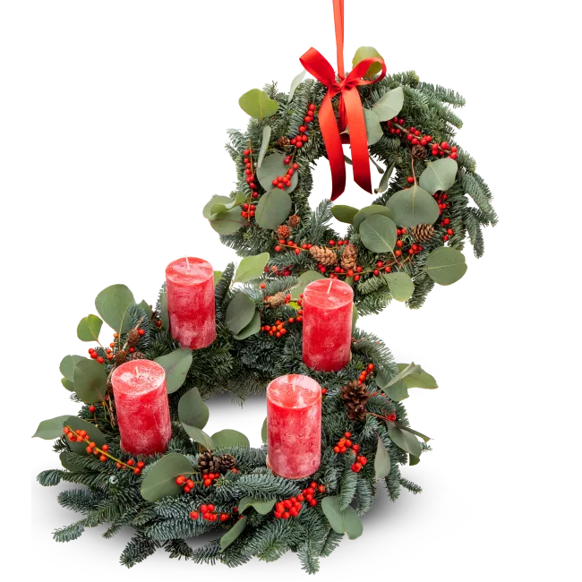 Christmas set of wreaths